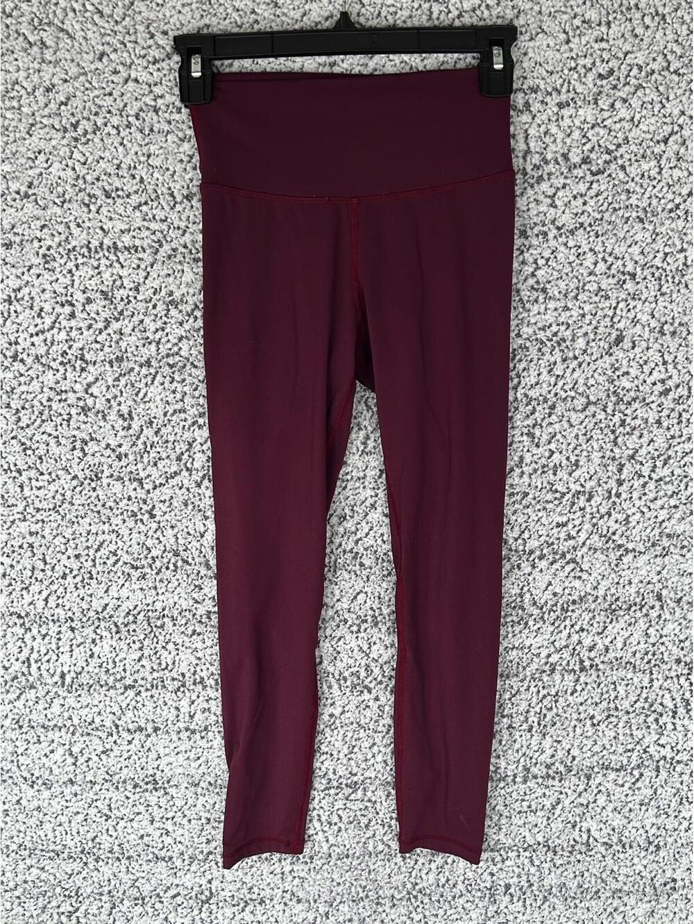 NVGTN Burgundy High Rise Leggings Small 7/8 Activewear